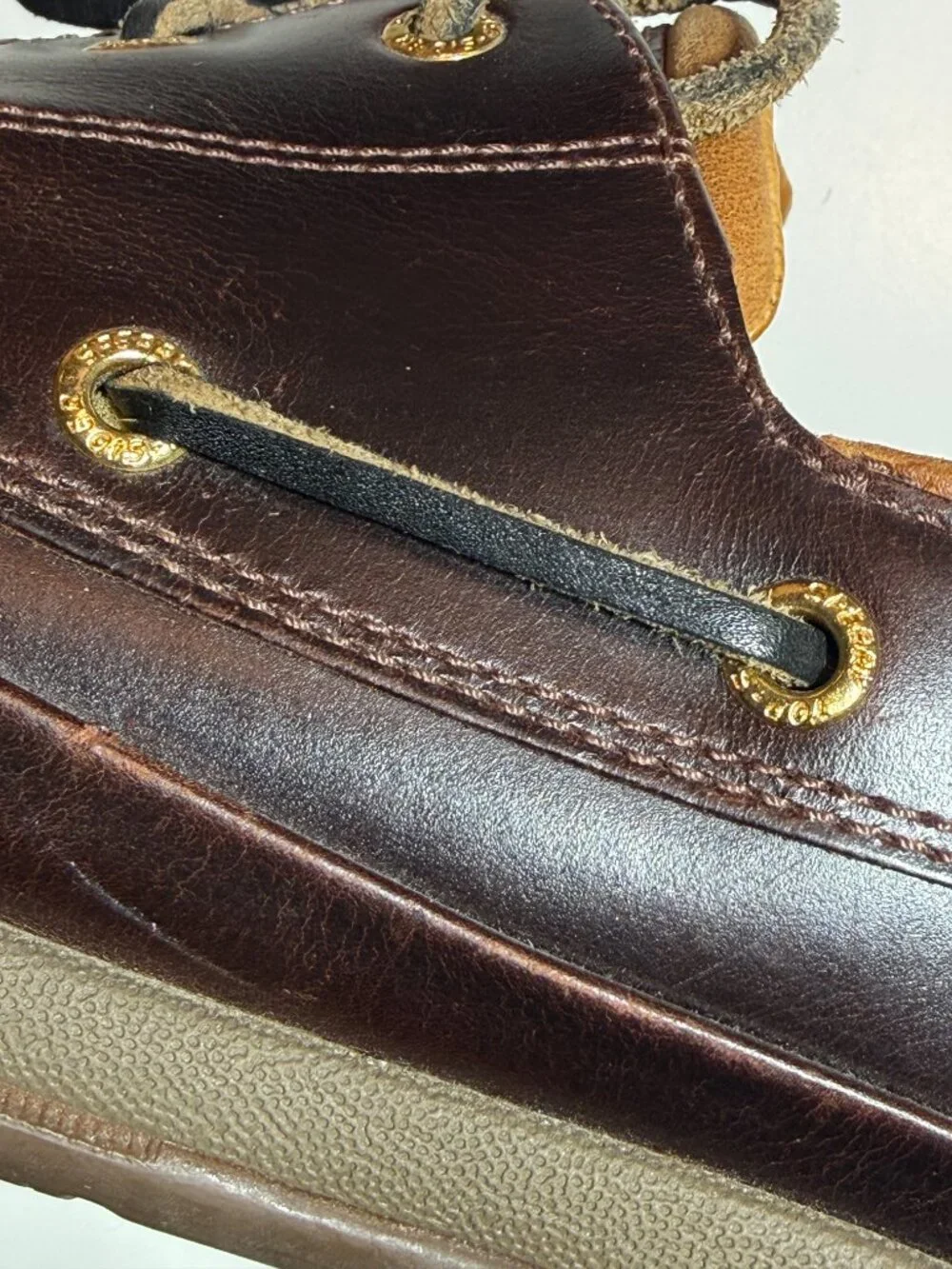 Sperry Top-Sider GOLD CUP Men's Boat Shoe Amaretto (Dark Brown) 0579052 Size 13W